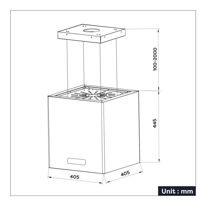  Hotte aspirante tactile îlot - 550m³/h3
