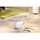 Table basse ronde verre blanche