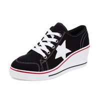 BASKET Femme Baskets Mode en Toile Talon Compensé Chaussu BASKET Femme Baskets Mode en Toile Talon Compensé Chaussu