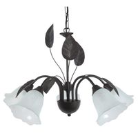 LUSTRE ET SUSPENSION Lustre Eglantine 5 lumières E14 15 W Noir LUSTRE ET SUSPENSION Lustre Eglantine 5 lumières E14 15 W Noir