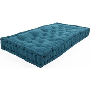 COUSSIN - MATELAS DE SOL Matelas de sol 100% coton 60x120x15 cm BLEU CANARD