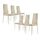 S2 BEIGE Lot de 6 Chaises - design et ultra-confor