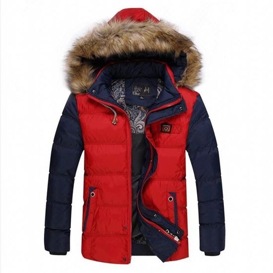 Parka Flavor Simple Hiver Homme Rouge Chaud rxHrz