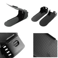 MATÉRIEL D'ENTRETIEN 4pcs Noir Étagère à chaussures de stockage économi MATÉRIEL D'ENTRETIEN 4pcs Noir Étagère à chaussures de stockage économi