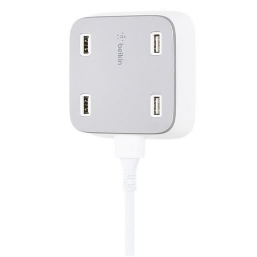 BELKIN Chargeur 4 ports USB Blanc Packaging spécifique Apple