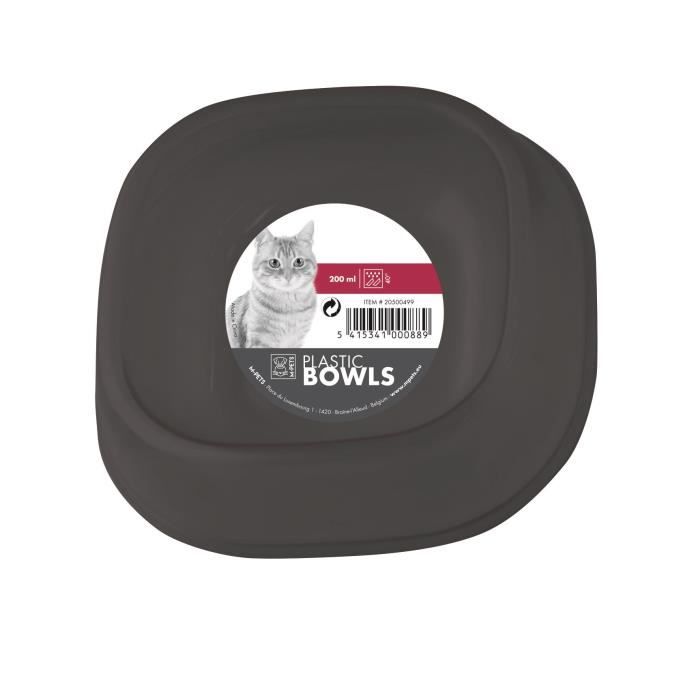 MPETS Gamelle simple en plastique - Pour chat - 200ml - Divers coloris