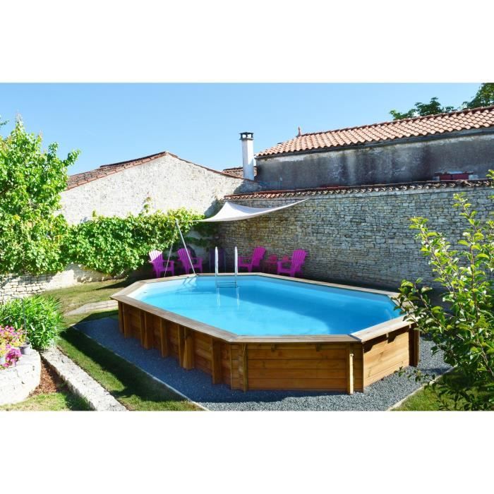 SUNBAY Piscine en bois pin sylvestre Bogota - 5,85 x 4,10 x 1,20 m