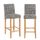 Lot de 2 tabourets de bar Lancy, tissu words fabri