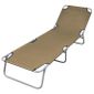 Longue Taupe Dossier Pliable Réglable Chaise Avec 1clFKTJ