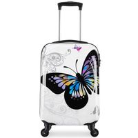 VALISE - BAGAGE VALIGO Valise cabine Femme Butterffly - Rigide - B VALISE - BAGAGE VALIGO Valise cabine Femme Butterffly - Rigide - B