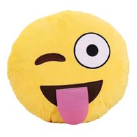 Go4U Rond Emoji  Coussin Oreiller en PP  Coton et Peluche 