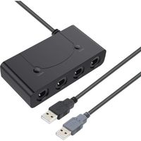 ADAPTATEUR MANETTE Qumox 4 ports Adaptateur Manette Gamecube avec Tur ADAPTATEUR MANETTE Qumox 4 ports Adaptateur Manette Gamecube avec Tur