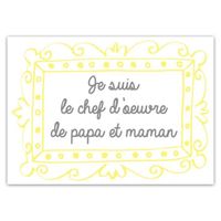 STICKERS Sticker enfant Papa et Maman - 70 x 50 cm - Blanc STICKERS Sticker enfant Papa et Maman - 70 x 50 cm - Blanc