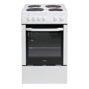 BEKO CSS56000GW-Cuisini?re table électrique-4 zones-1000 / 1500W-Four convection naturelle-Email-60L- A -L50 x H60cm-Blanc