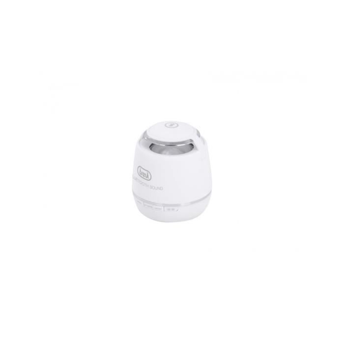 TREVI 0XP07101 Mini Enceinte Nomade Bluetooth - LED - Blanc