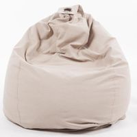 POUF - POIRE Poire déhoussable en coton FLO - Ø75x110 cm - Beig POUF - POIRE Poire déhoussable en coton FLO - Ø75x110 cm - Beig