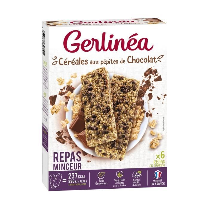 GERLINEA Barre céréalière substitut de repas au chocolat ...