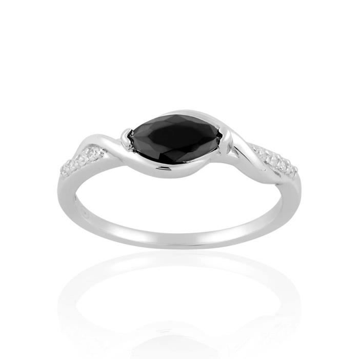 Bague Cleor En Argent 925 1000 Et Oxyde Noir Z0153453 Noir