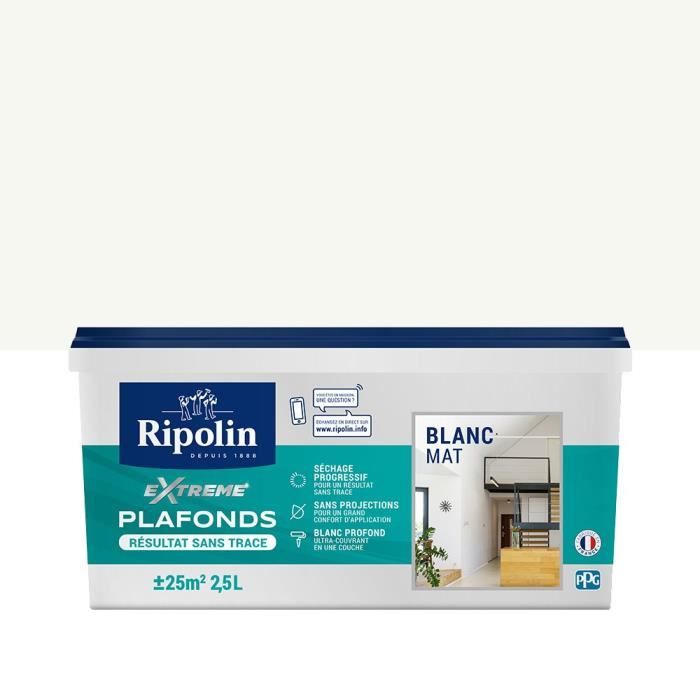 Ripolin Peinture Pour Plafonds Spéciale Grande Pièce Blanc Mat 2