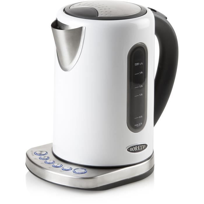 BORETTI B512 Bouilloire températures réglables - 2200 W - Corps métal - Blanc