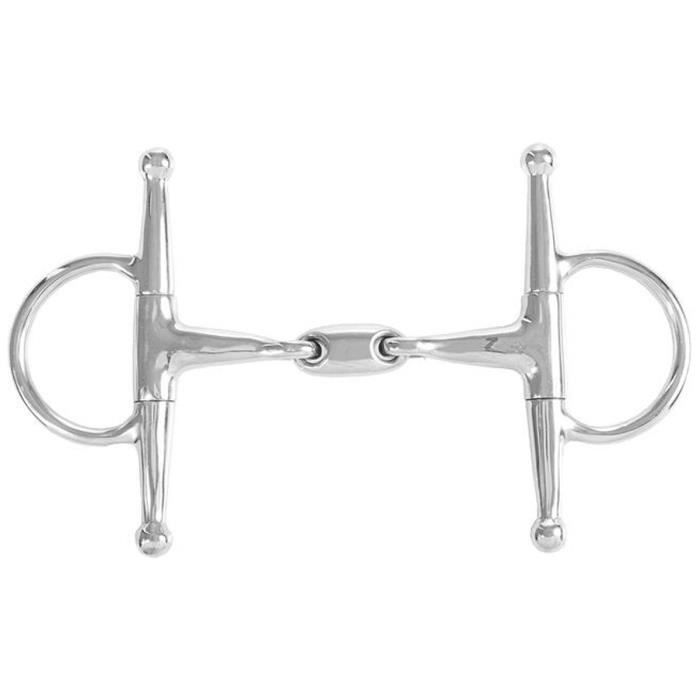 HORZE Filet à aiguilles double brisure pour chevaux - Épaisseur : 12mm - Largeur: 120mm - anneaux en D -