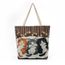 Tissu Voyage Sacs Shopping Mignon Kitty Chat Imprimé Sac Fourre-tout Pour Femmes