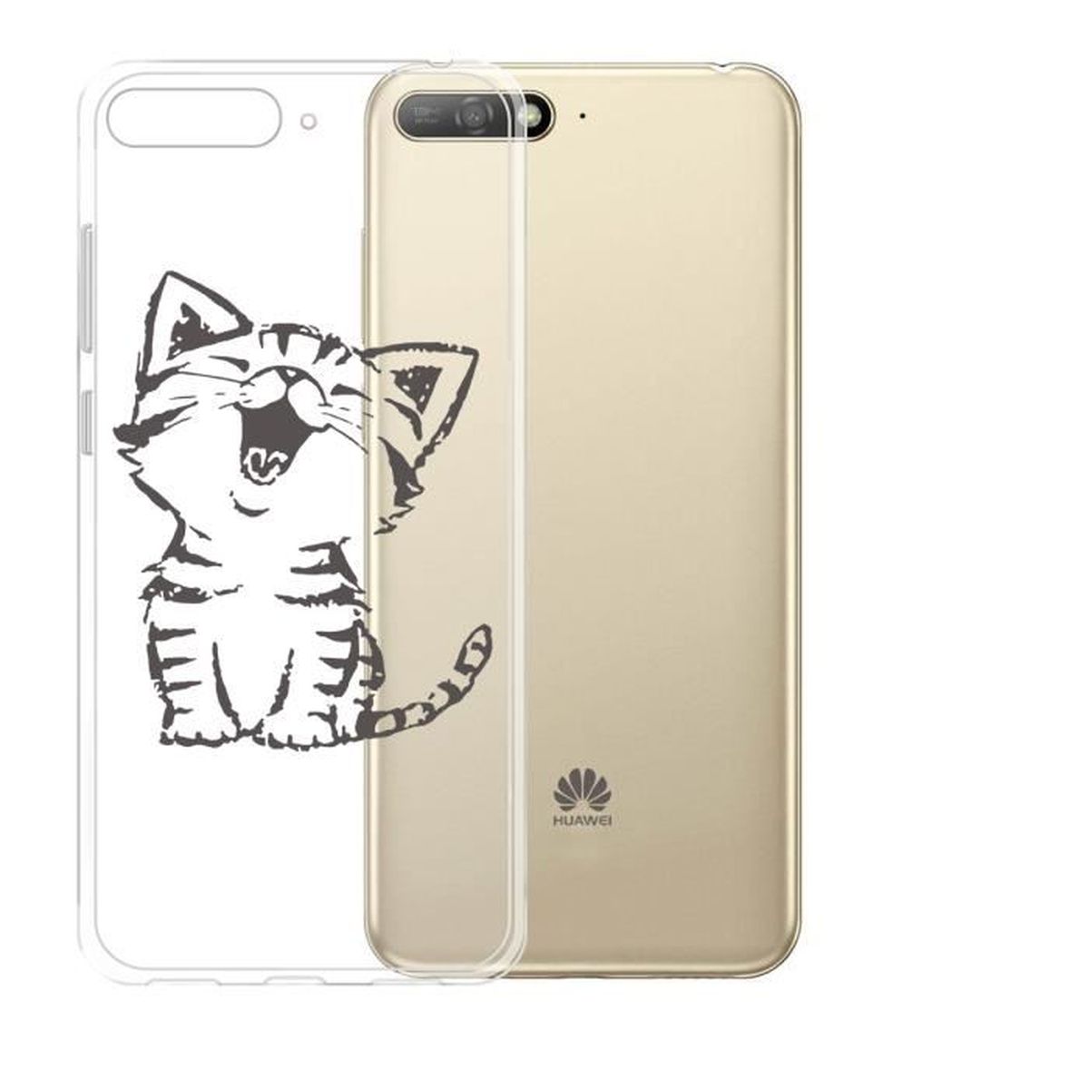 coque chat huawei y6 2018