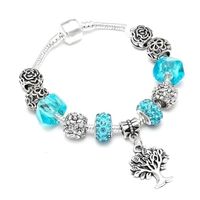 BRACELET - GOURMETTE 18 cm Bracelet Charm Papillon Style Pandora Turquo BRACELET - GOURMETTE 18 cm Bracelet Charm Papillon Style Pandora Turquo
