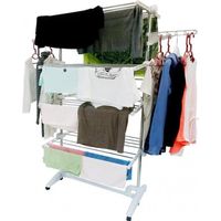 FIL À LINGE - ÉTENDOIR Etendage à Linge, Etendoir à Linge, 4 étagères, Bl FIL À LINGE - ÉTENDOIR Etendage à Linge, Etendoir à Linge, 4 étagères, Bl