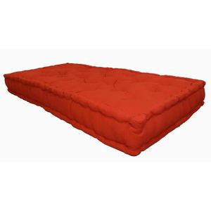COUSSIN - MATELAS DE SOL Matelas de sol 100% coton 60x120x15cm TERRACOTTA