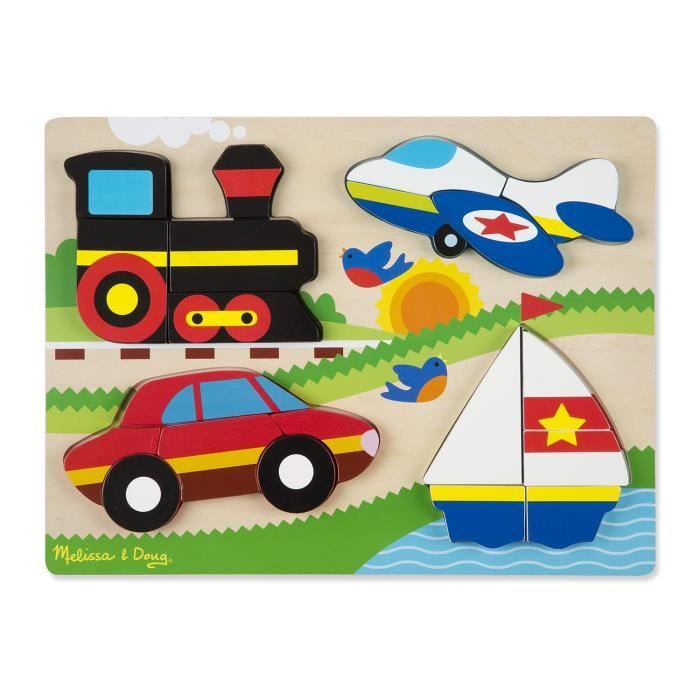 MELISSA & DOUG Puzzle à Grosses Pièces - Véhicules