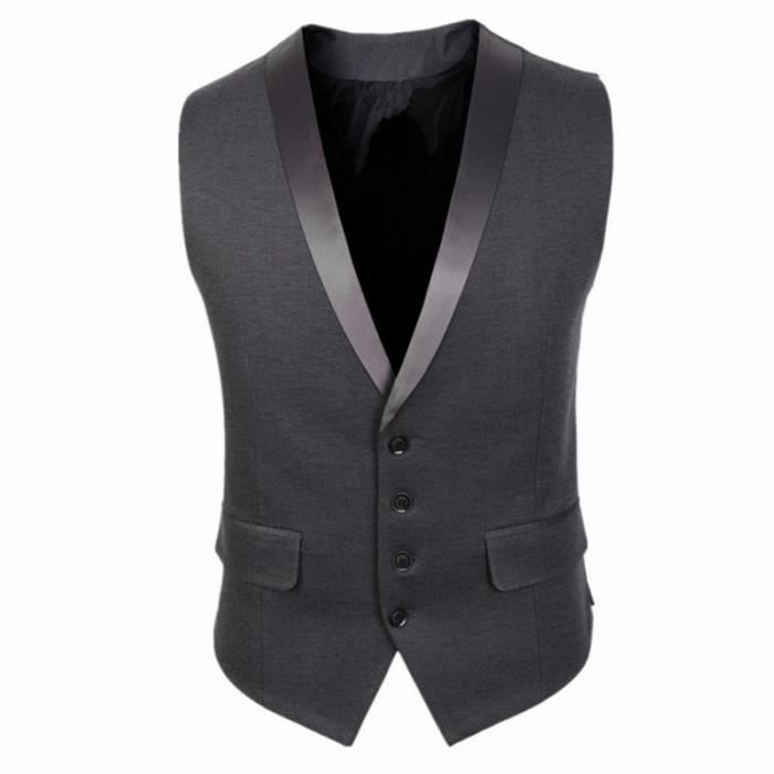 Gilet Homme Slim Costume Veste Sans Manche Homm... Gris Achat / Vente gilet cardigan Cdiscount Gilet Homme Slim Costume Veste Sans Manche Homm... Gris Achat / Vente gilet cardigan Cdiscount