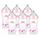 NUBY Lot de 6 biberons 330ml débit variable rose
