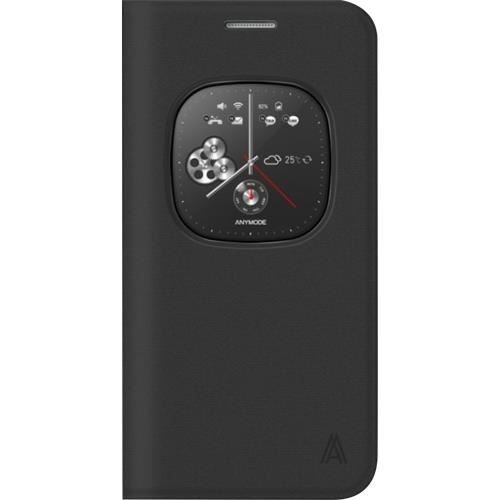 ANYMODE Etui à rabat à zone transparente pour Samsung Galaxy S6 - Noir