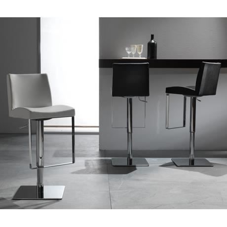 PAOLO - Chaise de bar en simili cuir noir - Achat / Vente ...