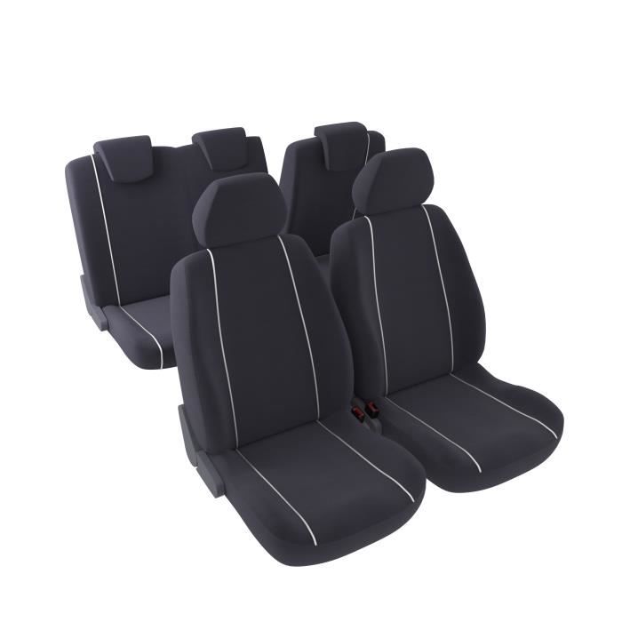DBS Magda Jeu Complet de Housses Universelles en Polyester Gris avec Joncs Gris Clair