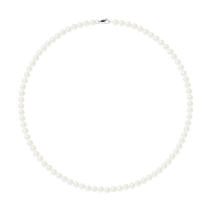 PERLINEA Collier Perles de Culture et Or Blanc 375° Femme