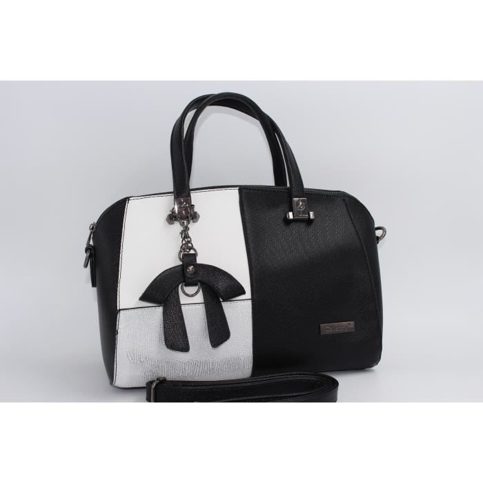 clé Sac noeud noir papillon argent main bowling à porte blanc CCp8H