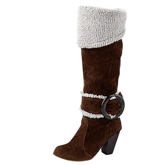 bottes marron talon