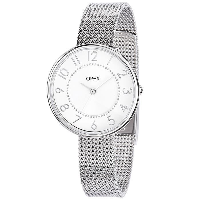 Montre femme Lacoste Crocorigin Bracelet argenté mailles milanaises