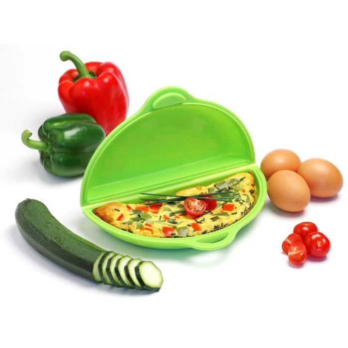 Cuit omelette micro ondes en silicone vert  115…   Achat / Vente