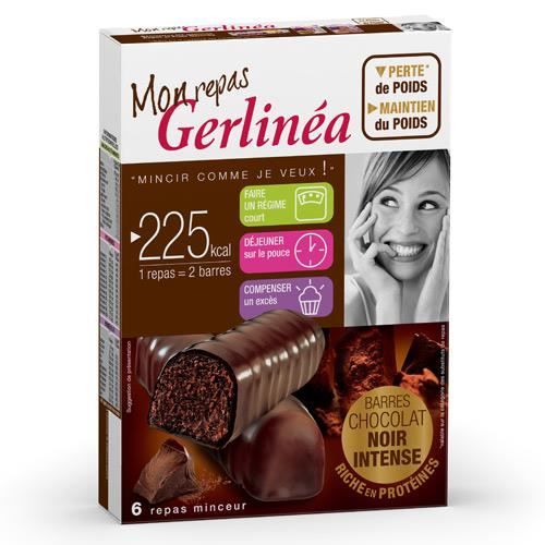 GERLINEA Barres chocolatées substitut de repas pour contrôle du poids - 372 g