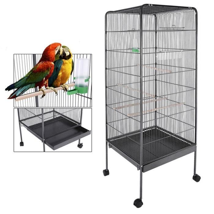 Cage Oiseau Noir Grand En Fer Achat Vente Cage Cage