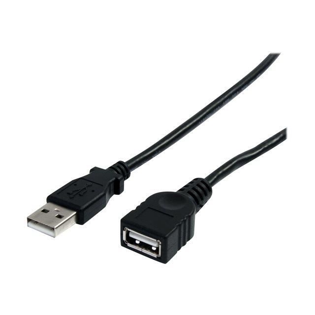 STARTECH Câble d'extension USB 2.0 de 91 cm - Rallonge USB A vers USB A - Prolongateur USB - M/F - Noir