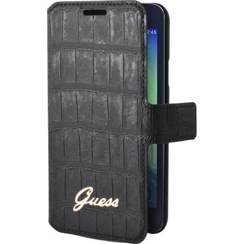 GUESS Etui à rabat pour Samsung Galaxy A3 - Effet croco - Noir