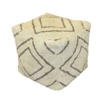 POUF - POIRE COTTON WOOD Pouf berbère - 100% coton beige et mar POUF - POIRE COTTON WOOD Pouf berbère - 100% coton beige et mar