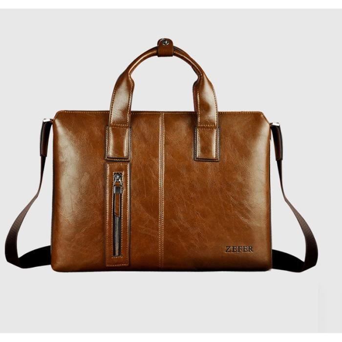 Sac cuir Sacoche homme de marque Luxe Serviette Attaché ...