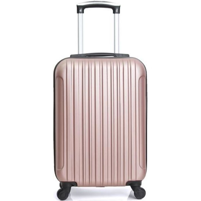 HERO - Valise Cabine Or Rosé 50x35x20 cm 4 Roues ABS