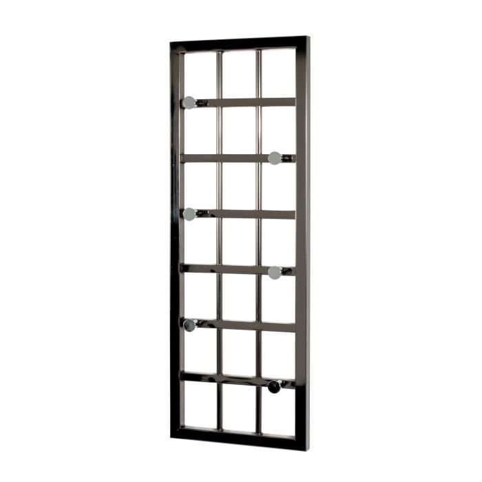 Porte manteaux murale Kiara 60x22x4 cm nickelé et chromé