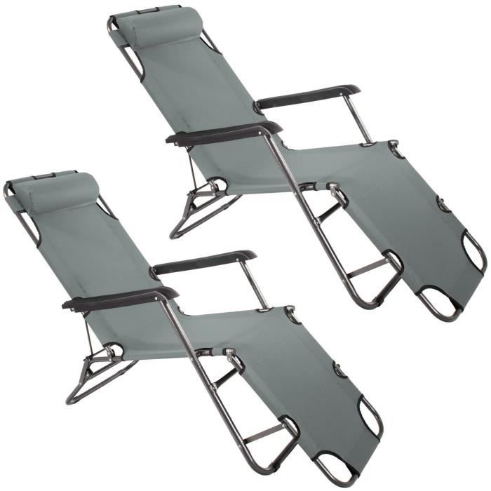 Bain De Transat Jardin Pliante Siège Longue Camping 2 Chaise SVUpzM